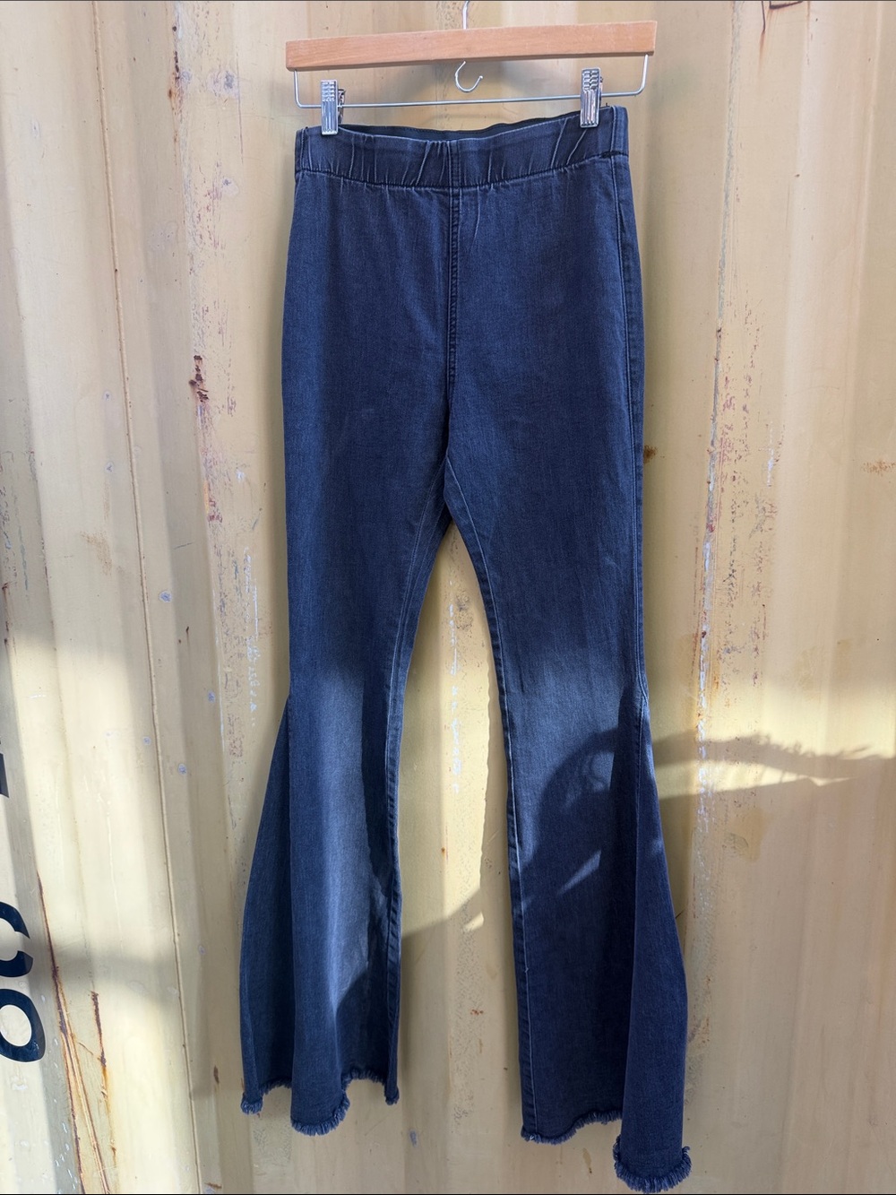 High-Waist Dark Blue Flared Women's Jeans